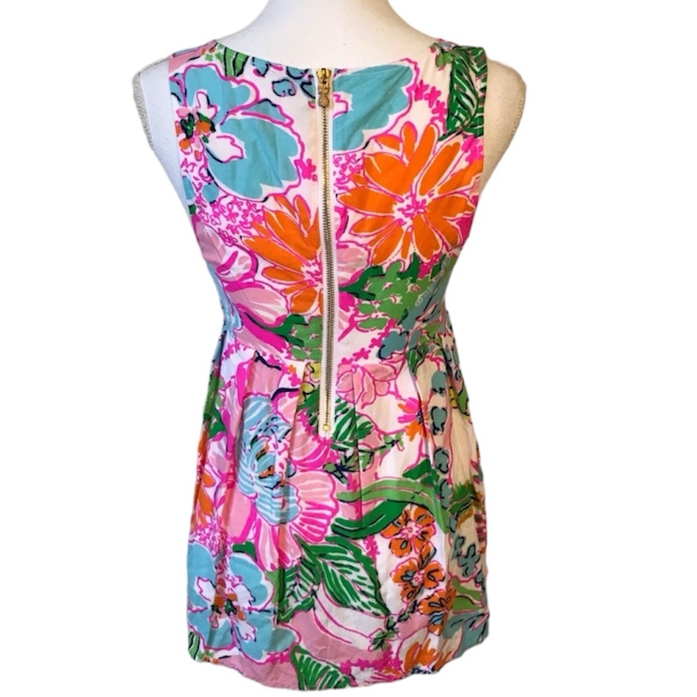 Lilly Pulitzer Nosey Posey Empire Waist Peplum Top Size Small Like New Condition - Picture 4 of 7